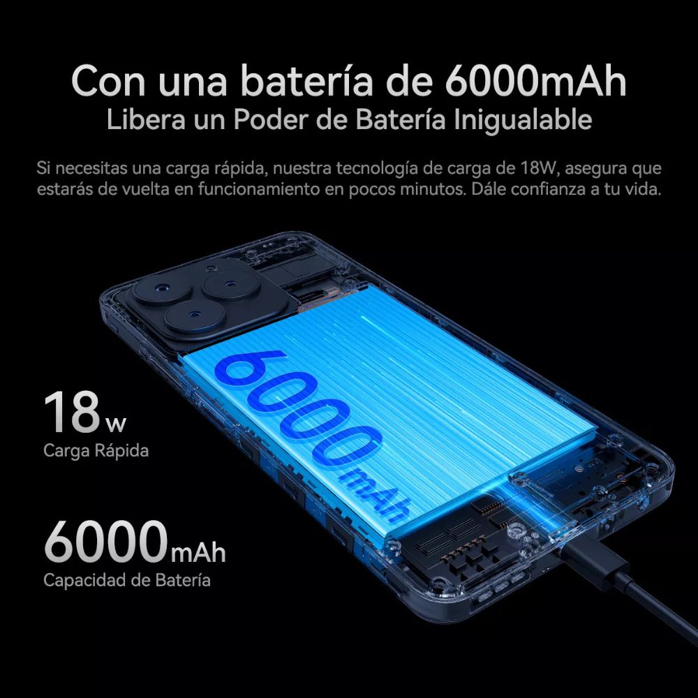 Celular Meizu Note 21 256GB 4GB RAM, Pantalla 6.74” HD, Cámara 50 MP y Batería 6000 mAh