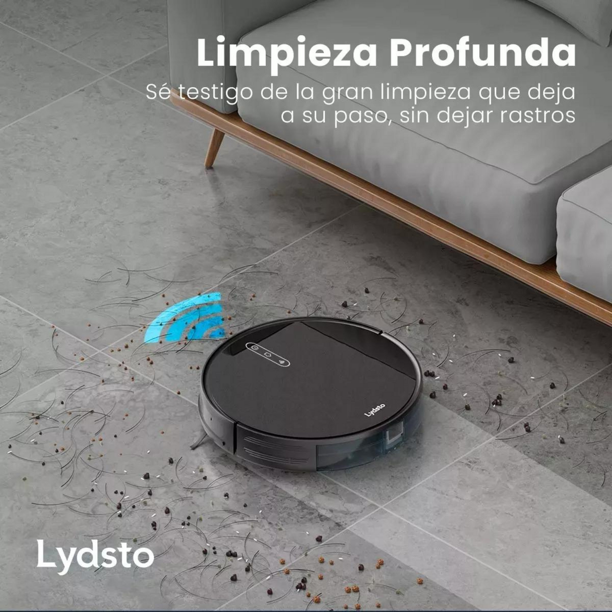 Aspiradora Trapeadora Robot Lydsto G1, Potencia 3300pa Negro