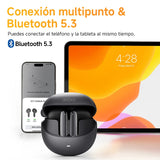 Audifonos Inalámbricos QCY HT10 Ailybuds Pro+ ANC Adaptativo, Bluetooth 5.3, Audio LDAC y HI-RES, Integrados con 6 micrófonos, Conexión Multipunto, Resistencia IPX5