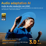 Audifonos Inalámbricos QCY HT10 Ailybuds Pro+ ANC Adaptativo, Bluetooth 5.3, Audio LDAC y HI-RES, Integrados con 6 micrófonos, Conexión Multipunto, Resistencia IPX5